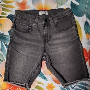 Signature by Levi Strauss Boys Charcoal Denim Shorts Sz (12)
